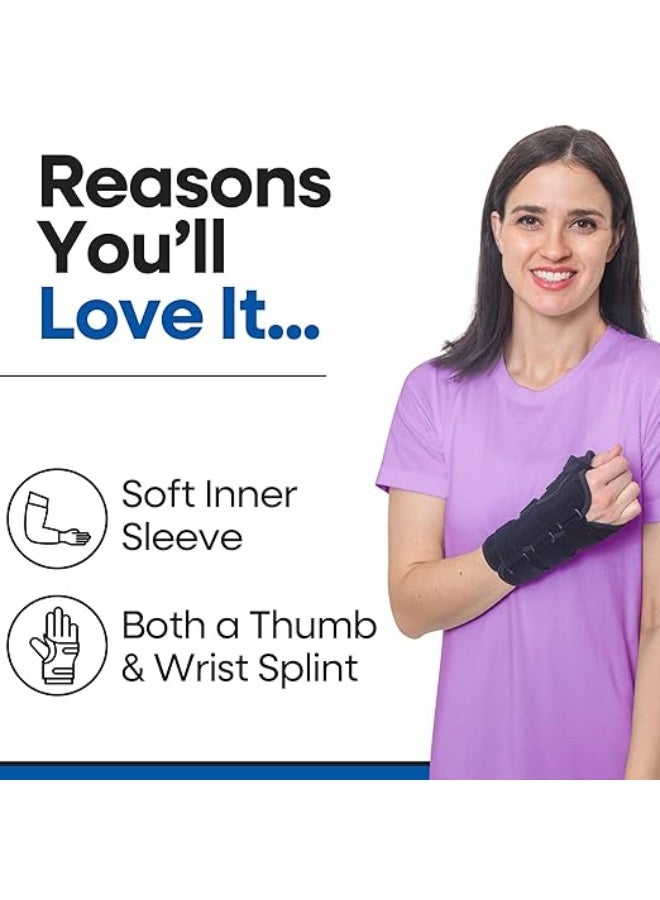 Thumb Spica Splint and Wrist Brace, Comprehensive Hand Stabilizer for Carpal Tunnel and Tendonitis, Trigger Finger Support for De Quervain's Tenosynovitis, Left Hand, Size S/M - Image 5