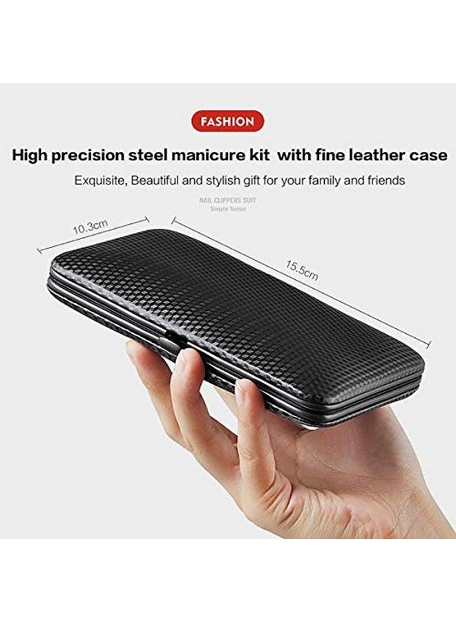 iSweven 2019 Version Manicure Set Nail Clippers Set 15 In 1 Grooming Kit Stainless Steel Professional Pedicure Set Nail Scissors Nail File Ear Picktweezers Nose Hair (Set Of 15 Red) - Image 5