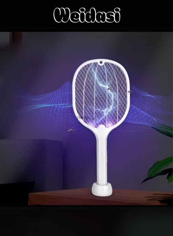 WEIDASI Rechargeable Mosquito Bat Zapper with USB Cable and Stand - Image 5