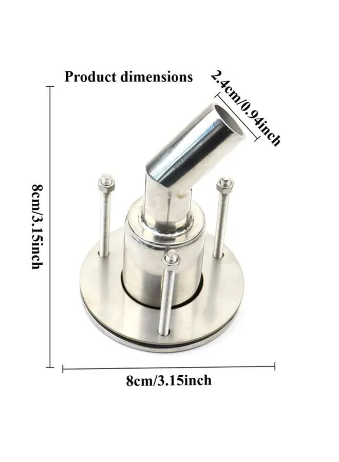Universal 24mm Elbow Exhaust Pipe Connector Stainless Steel Heater Vent Smoke Discharge - Image 3