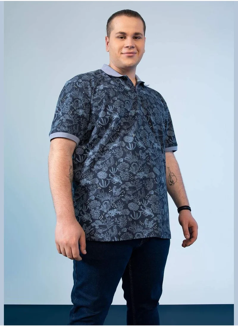 ديفاكتو Regular Fit Short Sleeve Batik Print T-Shirt