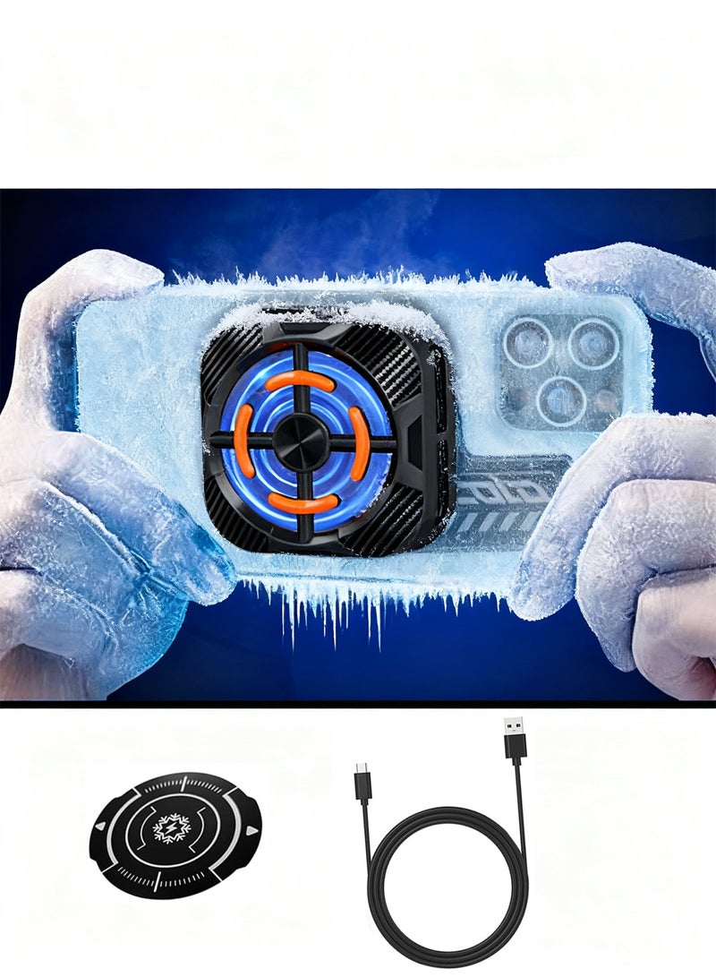DRAKLAW Phone Cooler, Phone Cooling Fan for Gaming,Semiconductor Phone Cooler with RGB Light, Phone Cooler Compatible with Phone/Switch/Pad,Fit for Gaming - Image 1