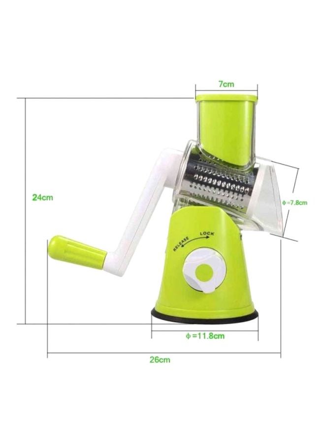 CYTHERIA Manual Vegetable Cutter Green/White/Silver 26x11.5x24cm - Image 2