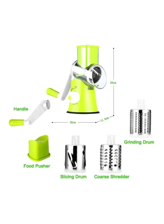 CYTHERIA Manual Vegetable Cutter Green/White/Silver 26x11.5x24cm - Image 3