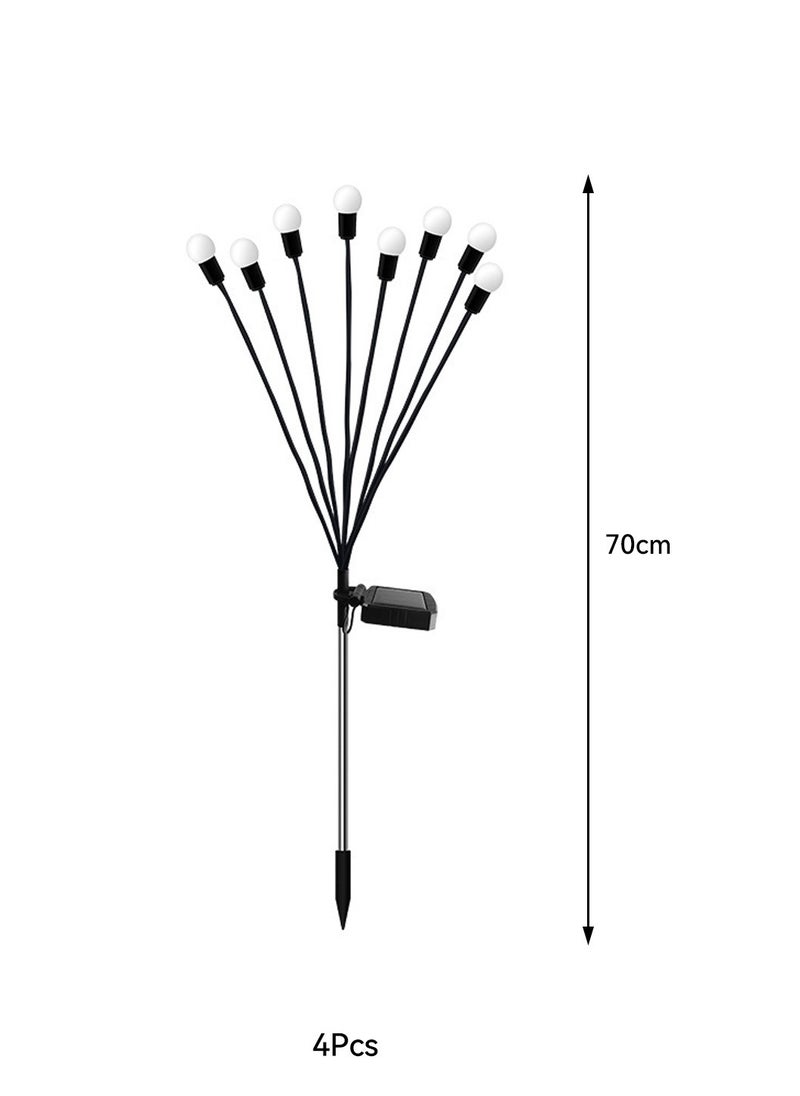 LEOKOR 4 Pcs Solar Lights Outdoor Waterproof Solar Garden Lights Decorative Outdoor Lights Yard Lights Dancing Fireflies Lights Warm White  - Image 4
