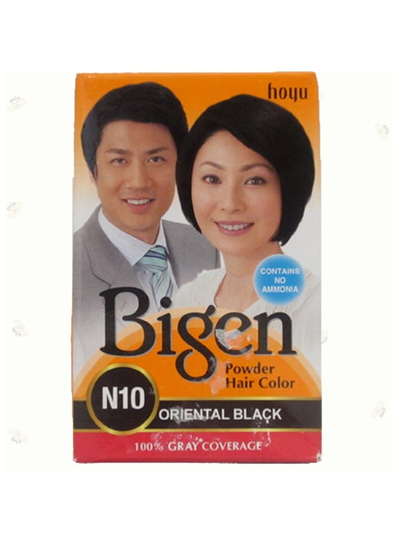 بايجن بيجين صبغة شعر بودرة ، شرقي أسود N10 - عبوة من 3 قطع - 18 جم