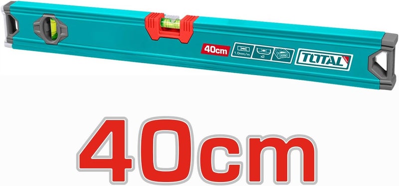 TOTAL TOTAL 3-Piece Spirit Level Set - Aluminium Levels (40cm, 60cm, 100cm) - Image 3