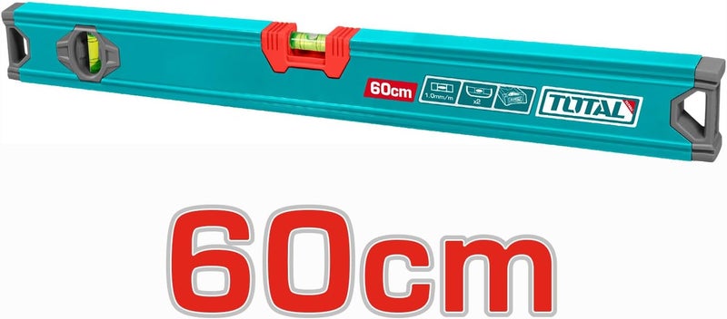 TOTAL TOTAL 3-Piece Spirit Level Set - Aluminium Levels (40cm, 60cm, 100cm) - Image 4
