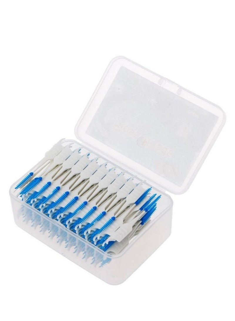 آنسيلف 200 قطعة خيط تنظيف الأسنان اختيار مجموعة زرقاء - Image 1