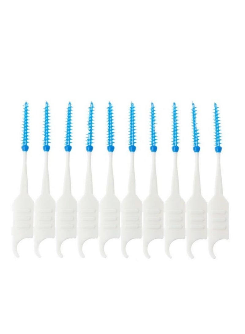 آنسيلف 200 قطعة خيط تنظيف الأسنان اختيار مجموعة زرقاء - Image 5