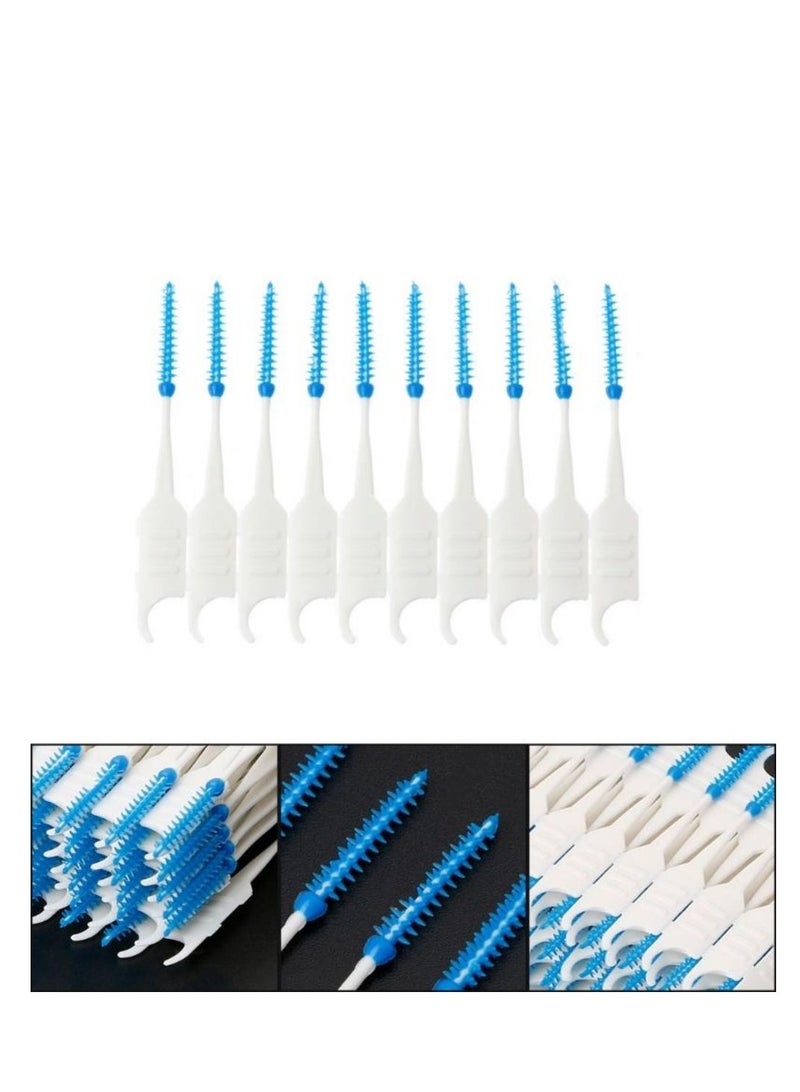 آنسيلف 200 قطعة خيط تنظيف الأسنان اختيار مجموعة زرقاء - Image 4