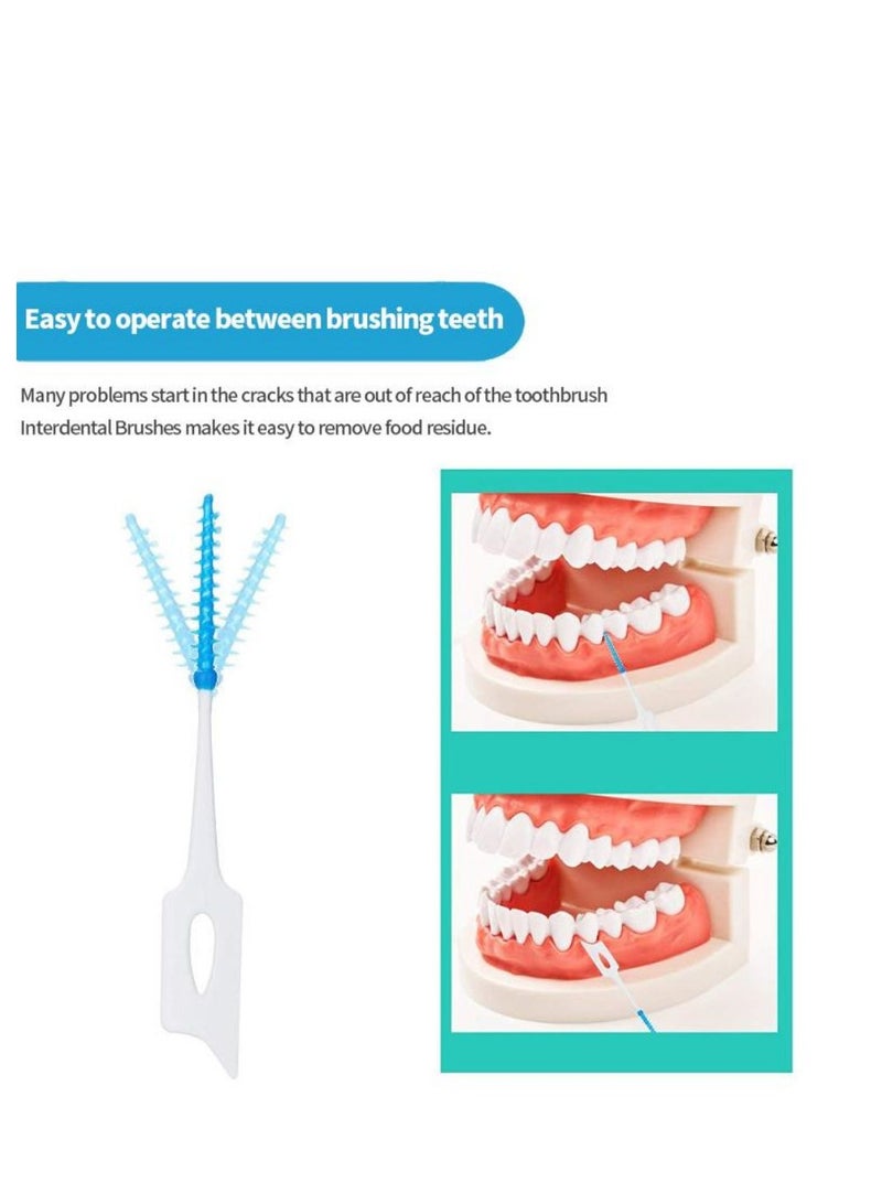 آنسيلف 200 قطعة خيط تنظيف الأسنان اختيار مجموعة زرقاء - Image 3