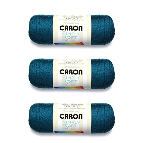 Caron Simply Soft Pagoda Yarn 3 Pack of 170g6oz Acrylic 4 Medium Worsted 315 Yards KnittingCrochet - Image 1