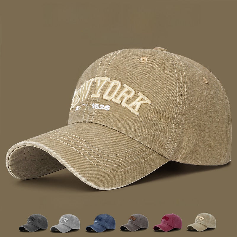 New Washed Coating Baseball Cap Adjustable Fashion Unisex Wine red - Image 5