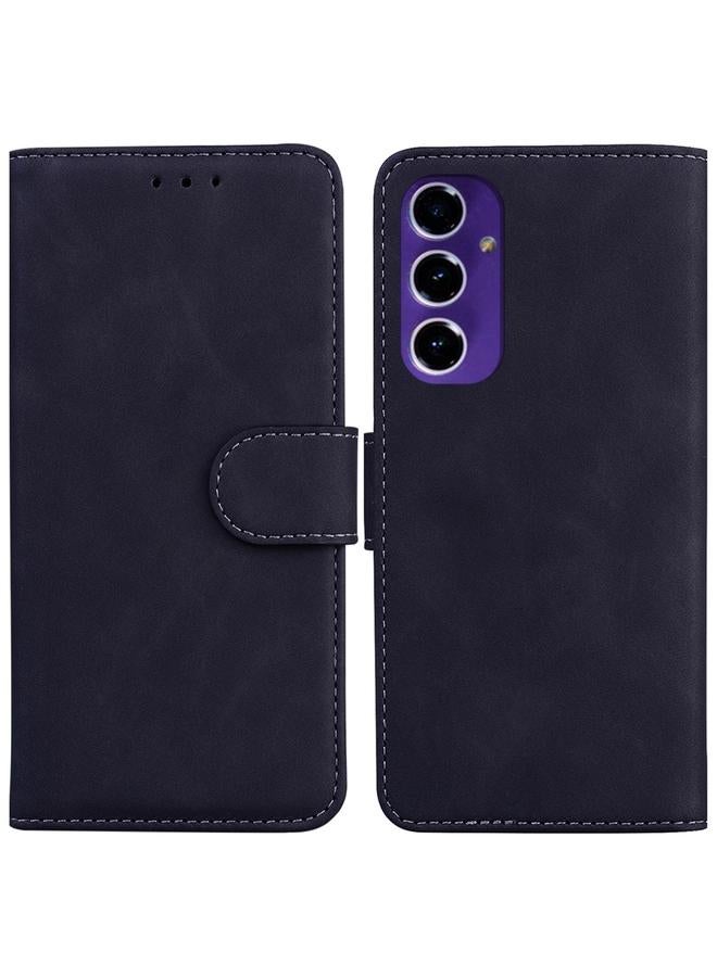 S-TOP Case For Samsung Galaxy S24 FE 5G Skin Feel Pure Color Flip Leather Phone Case - Image 1