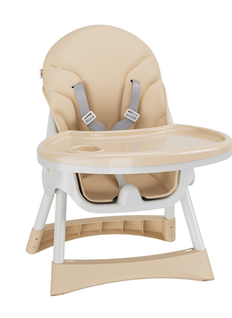molody Adjustable Convertible Baby High Chair – 2-in-1 Portable Feeding Chair for Babies and Toddlers (6 Months to 4 Years) with Removable Tray, Safe 5-Point Harness, Foldable & Space-Saving Design – Easy-to-Clean and Height-Adjustable  - Image 3