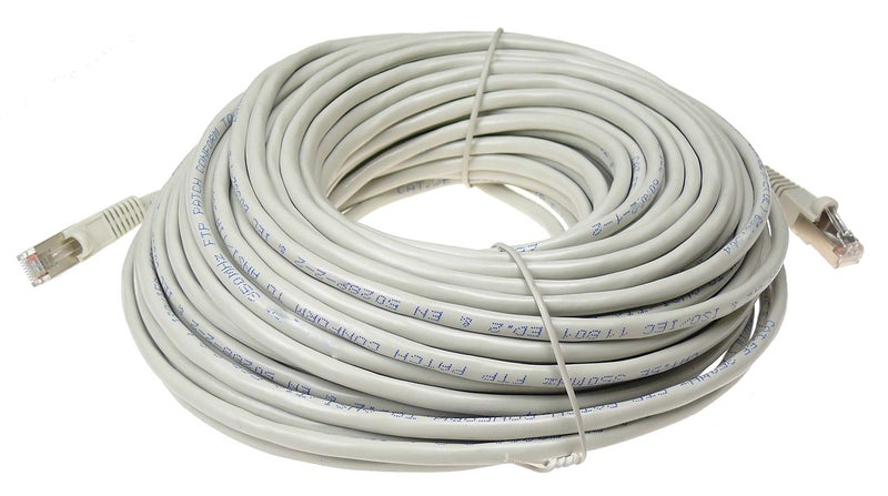NTW Cat6 Ethernet Cable Shielded 100 FT Gray Plated RJ45 Connector Internet LAN Wire Cable Cord for Modem Router PC Mac Laptop PS5 PS4 Xbox 360 Patch Patch Panel Faster Than Cat5 Cat5e, grey (345-S6-100GY) - Image 2