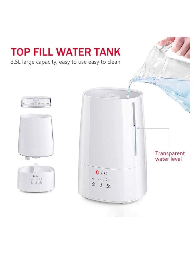 DLC 25 Watt 3-in-1 Electric Steam Diffuser with 3 Liters Capacity DLC-2952 - White - Image 4