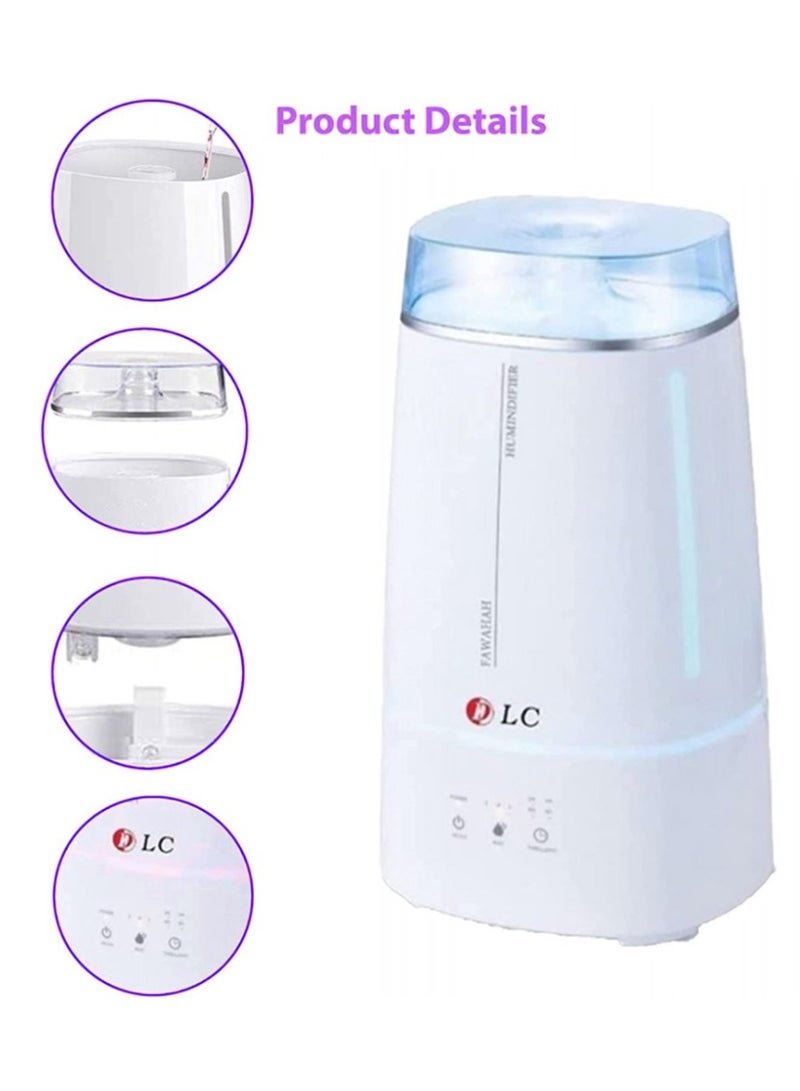 DLC 25 Watt 3-in-1 Electric Steam Diffuser with 3 Liters Capacity DLC-2952 - White - Image 5