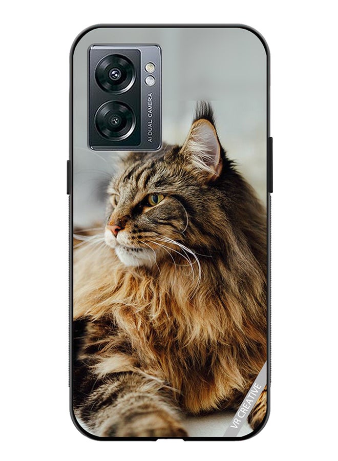 VR CREATIVE Protective Case Cover For Oppo A57 5G Angry Cat Design Multicolour - Image 1