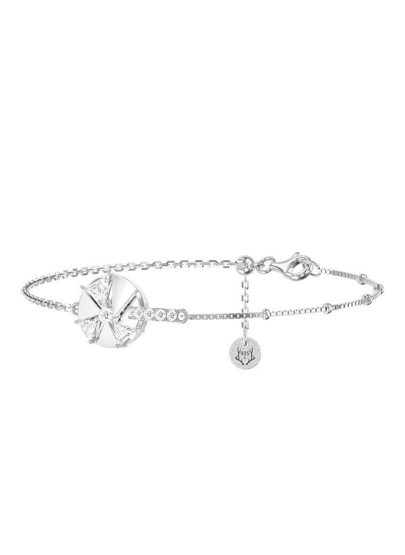 AWNL - AWNL Women's Bracelet With CZ Diamond Sterling Silver Scandinavian Cardamom Flower Charm Gift for Women Wife Girlfriend - Image 1