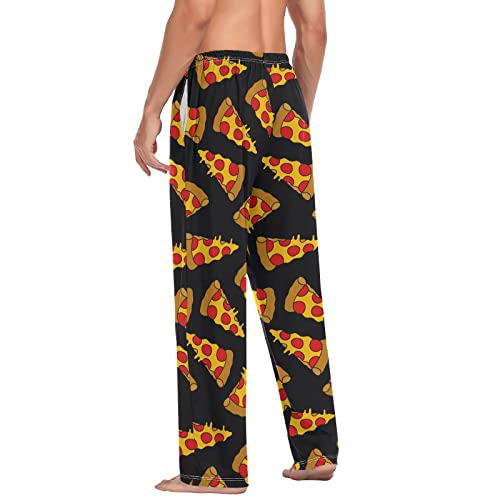 Ollabaky Men's Pajama Pants Doodle Pizza Pjs Bottoms with Pockets Sleep Lounge Pants for Men - Image 5