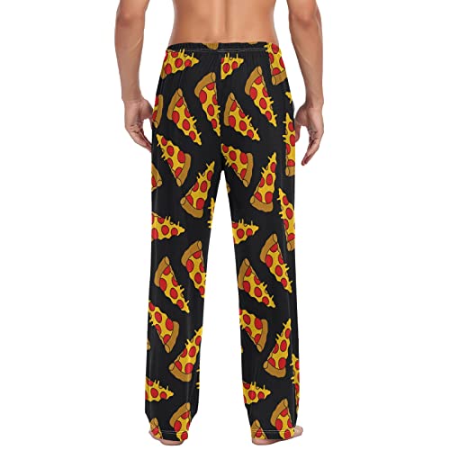 Ollabaky Men's Pajama Pants Doodle Pizza Pjs Bottoms with Pockets Sleep Lounge Pants for Men - Image 2