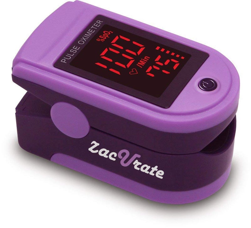 Zacurate Pro Series 500DL Fingertip Pulse Oximeter Blood Oxygen Saturation Monitor with Silicone Cover Batteries and Lanyard - Image 1