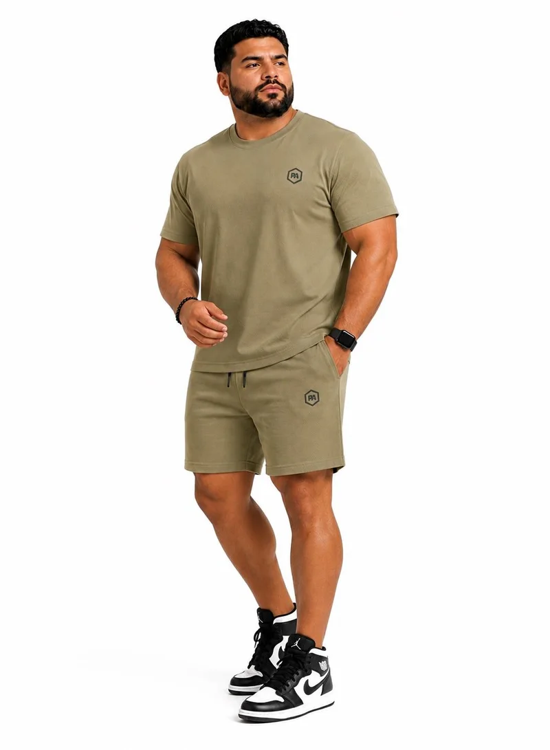بريما إيس رجالي Set Top & Short لايف ستايل بريميوم Khaki Green