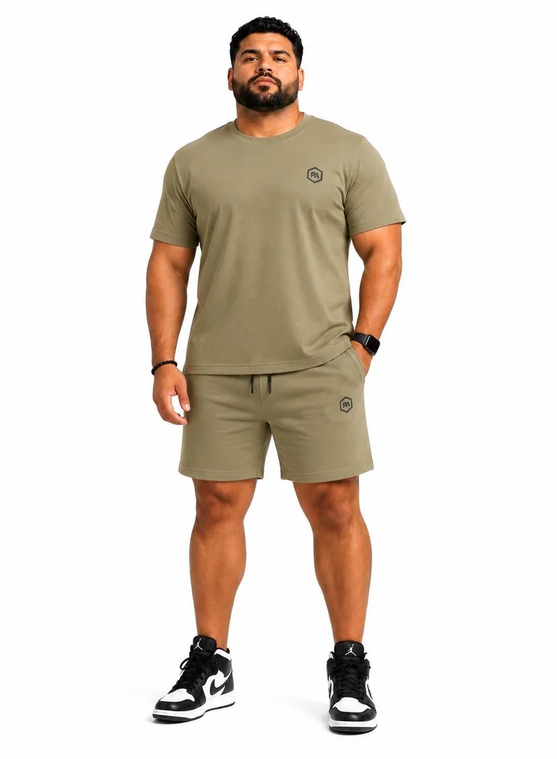 بريما إيس رجالي Set Top & Short لايف ستايل بريميوم Khaki Green