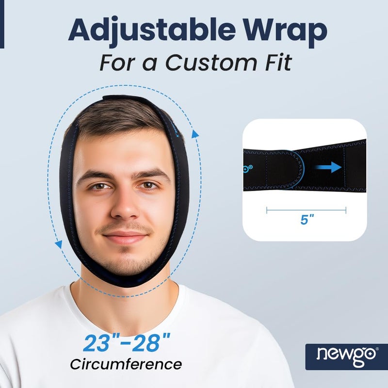 NEWGO Wisdom Teeth Ice Pack Head Wrap for Face Oral Surgery, FSA Eligible, Jaw Ice Pack for Face with 4 Hot Cold Gel Pack for TMJ, Tooth Extraction, Tonsillectomy Recovery - Image 5