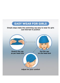 ENDLESS  Comfortable Silicon Swimming Cap with Ergonomic Ear Pockets | Fully Elastic Waterproof Cap for Long and Short Hair with Thicker Edge | For Women and Men  - Image 5