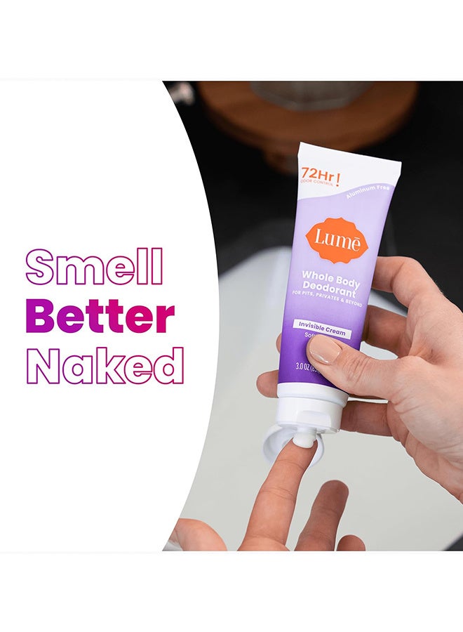 Lume Whole Body Deodorant, Safely And Effectively Fights Odor 72 Hour Odor Control Aluminum Free Baking Soda Free, Skin Safe - 3.0 Ounce  (Soft Powder) - Image 5