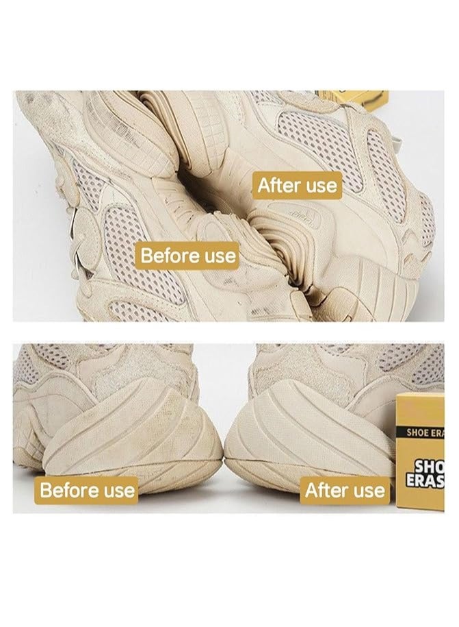 ECVV 4 قطع ممحاة لتنظيف الأحذية فرشاة محمولة لإزالة البقع، لا حاجة للماء، سهلة الحمل والتخزين، لتنظيف الأحذية الرياضية، والأحذية، والأحذية العالية - Image 3