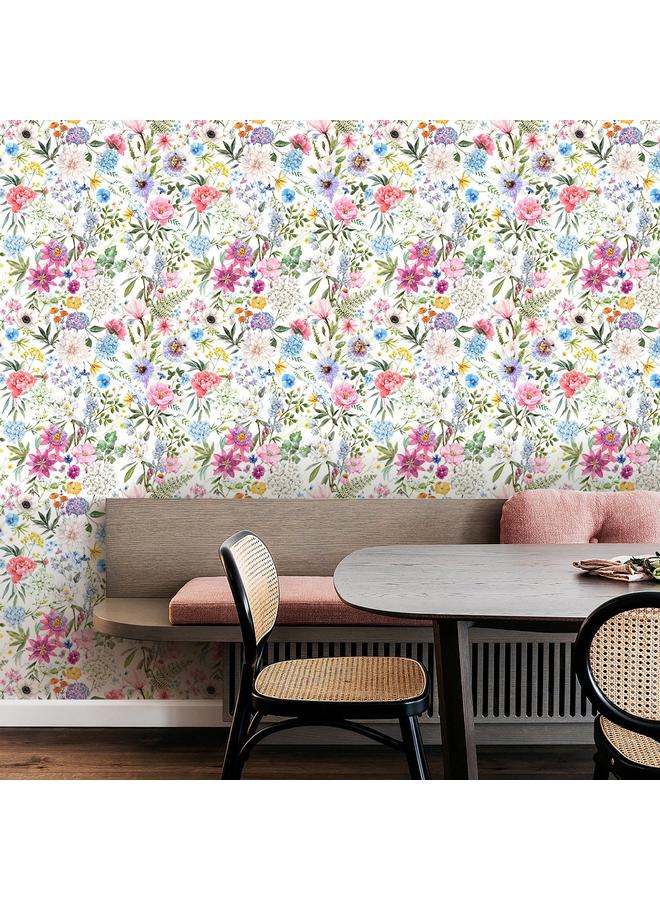 Bluejw Hot Sale Bedroom Renovation Beautify Wallpaper Watercolor Floral Self Adhesive Wallpaper Removable Wall Decoration Living Room Mural - Image 4