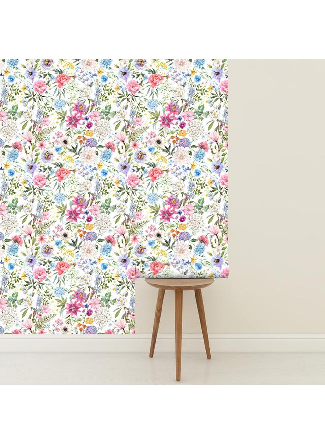 Bluejw Hot Sale Bedroom Renovation Beautify Wallpaper Watercolor Floral Self Adhesive Wallpaper Removable Wall Decoration Living Room Mural - Image 5