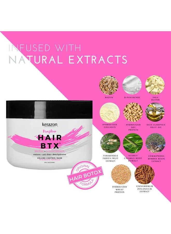 KERAZON Intensive Brazilian Hair Botox Treatment 8Oz 236Ml For All Hair Types Thermal Activated Hair Mask Damaged Hair And Long Lasting Volume And Frizz Control. Packaging May Vary.  - Image 3
