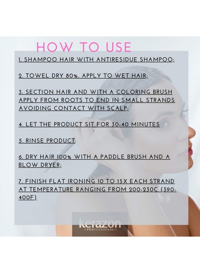 KERAZON Intensive Brazilian Hair Botox Treatment 8Oz 236Ml For All Hair Types Thermal Activated Hair Mask Damaged Hair And Long Lasting Volume And Frizz Control. Packaging May Vary.  - Image 5