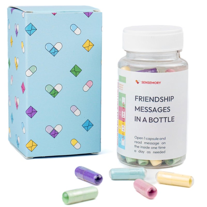 Sensemory 50 Friendship Capsule Letters Messages In A Bottle  For Women  Bff  Sister Gifts  Bestie  Cute Bestfriend Gift Ideas  Friend Gifts  Just Friends  Sympathy Gift (Friendship) - Image 2