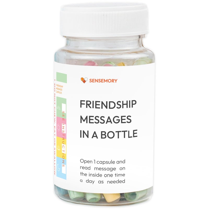 Sensemory 50 Friendship Capsule Letters Messages In A Bottle  For Women  Bff  Sister Gifts  Bestie  Cute Bestfriend Gift Ideas  Friend Gifts  Just Friends  Sympathy Gift (Friendship) - Image 1