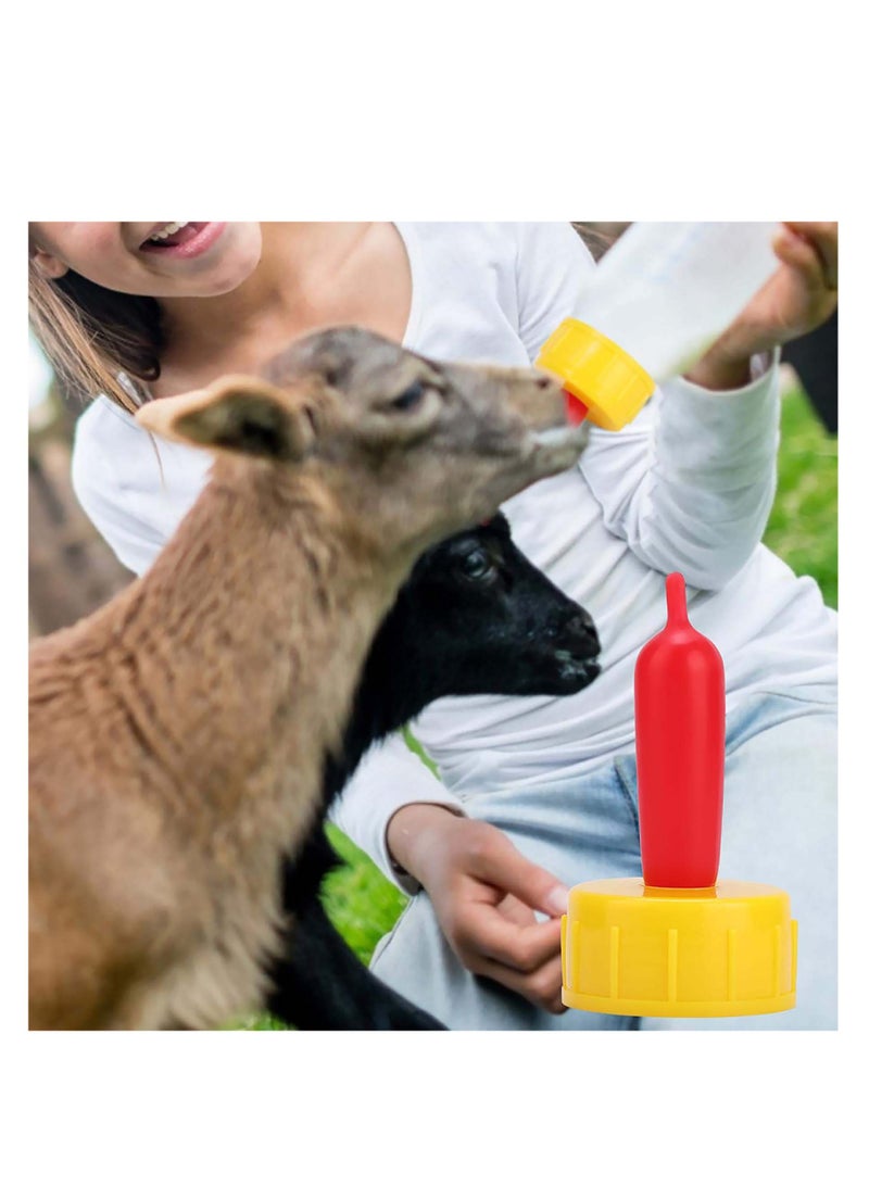 Lamb Nipple, 50 Pcs Small Animal Milk Drink Nipple, Soft Rubber Pacifier, Durable Silicone Animal Sheep Nipple, Small Animal Milk Drink, for Feed Lamb Pup Dog Foal Calf Screw - Image 2