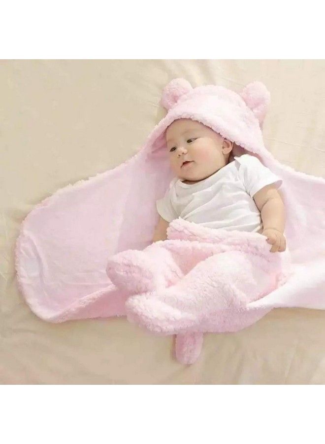 Brandonn Fleece All Season Hooded Solid Supersoft 3 In 1 Wrapper Sleeping Bag Blanket (Pink And White)Pack Of 2 - Image 4