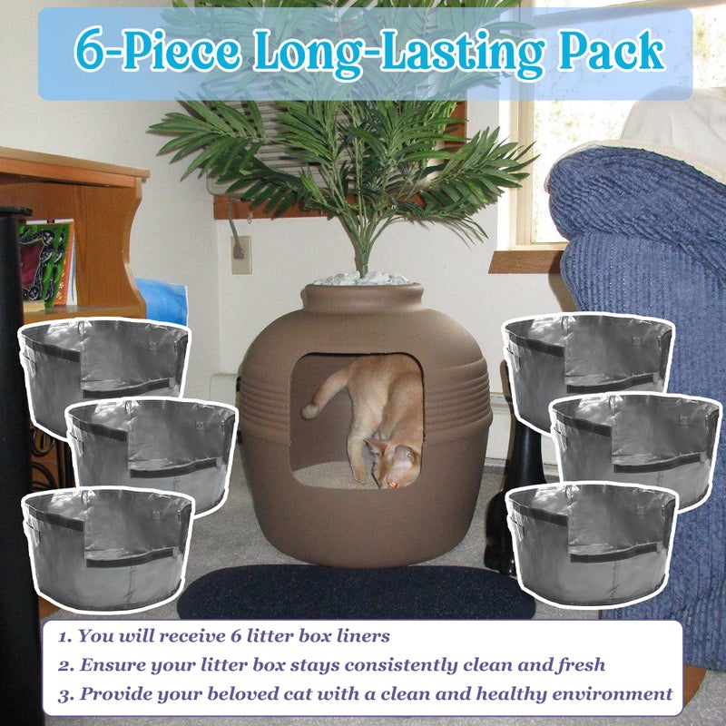 Purifylogix 6PCS Cat Litter Box Liners for Hidden Cat Litter Box, Leakproof Waterproof Non-Slip Liner Compatible with Secret Round Boxes, Reusable & Washable, Scratch-Resistant, Machine Washable - Image 5