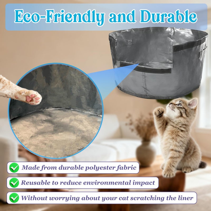 Purifylogix 6PCS Cat Litter Box Liners for Hidden Cat Litter Box, Leakproof Waterproof Non-Slip Liner Compatible with Secret Round Boxes, Reusable & Washable, Scratch-Resistant, Machine Washable - Image 3