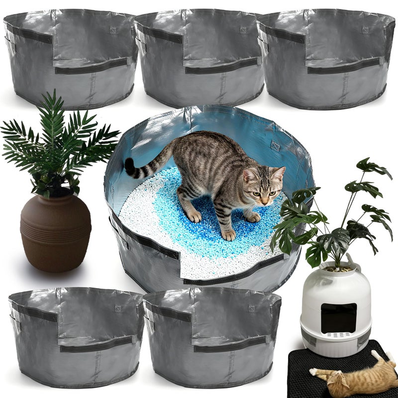 Purifylogix 6PCS Cat Litter Box Liners for Hidden Cat Litter Box, Leakproof Waterproof Non-Slip Liner Compatible with Secret Round Boxes, Reusable & Washable, Scratch-Resistant, Machine Washable - Image 1