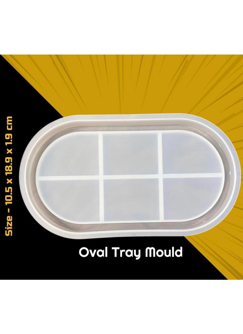 IRIKA Irika art and craft resin 150 gm 21 ratio with pack of 1 oval plate mouldresin artmouldresin kitnon toxic resinclear resinoval tray moldcombo kit  - Image 2