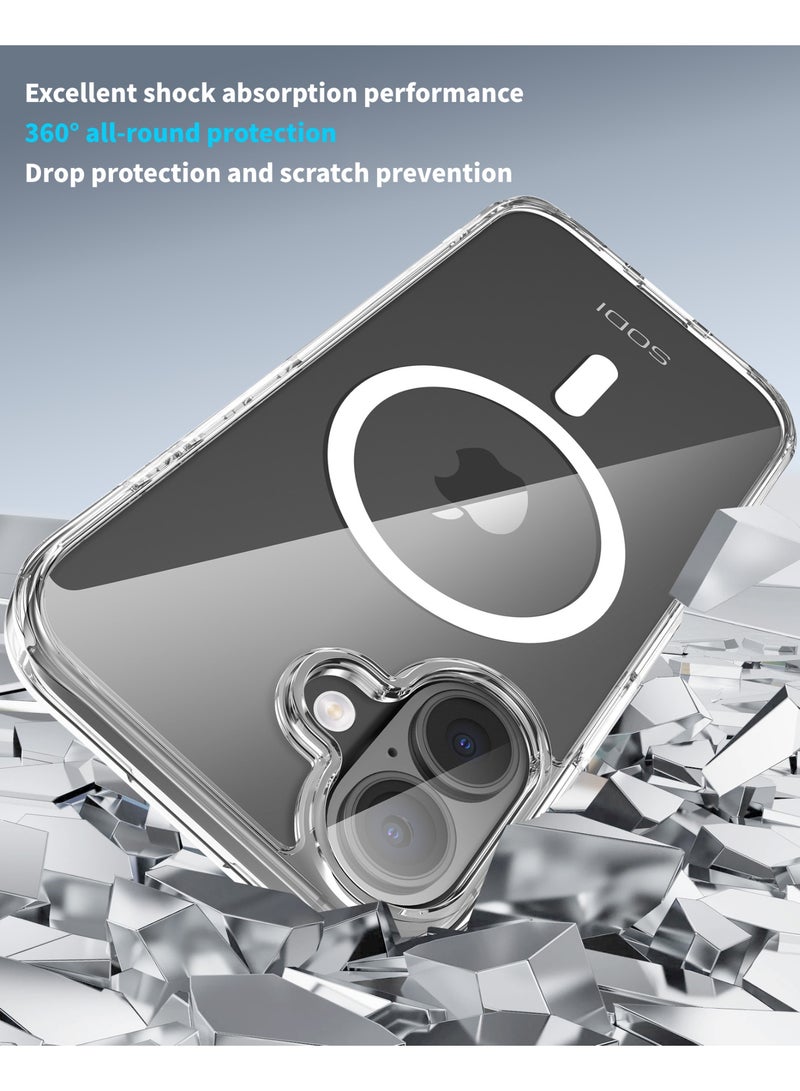 SODI iPhone 16 6.1-inch 3-in-1 all-round protection set | MagSafe compatible | Hybrid protection crystal clear hard back cover | | Anti-yellowing | Suitable for Apple iPhone 16 6.1-inch transparent protective case (1+1+1 piece) - Image 5