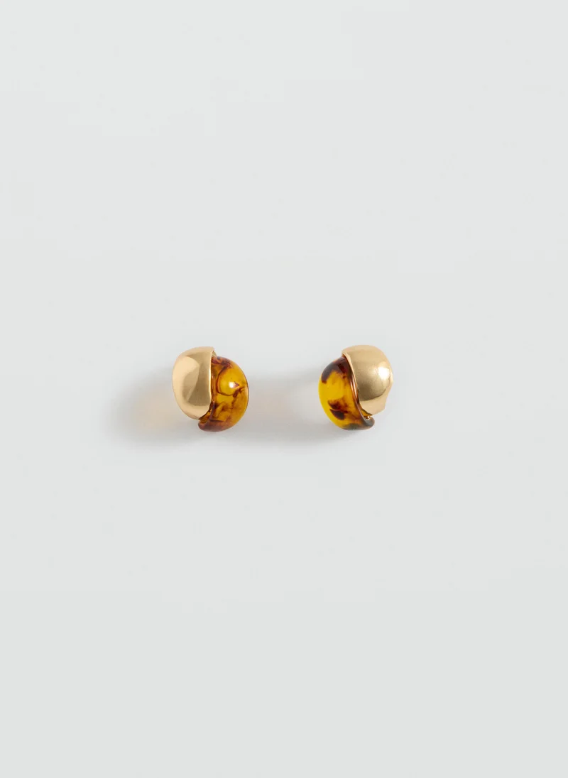 Mixed resin earrings
