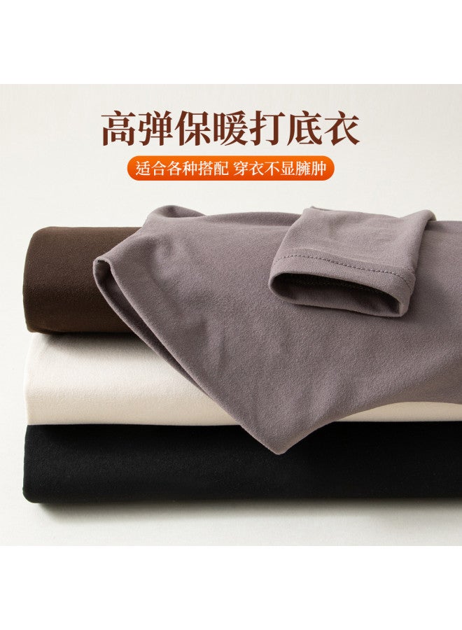 Modal Women'S Autumn/Winter Semi-Turtle Neck Base Layer Shirt 2025 New Arrival, High-End Long Sleeve Knitted Slim Fit Top For Women - Image 5