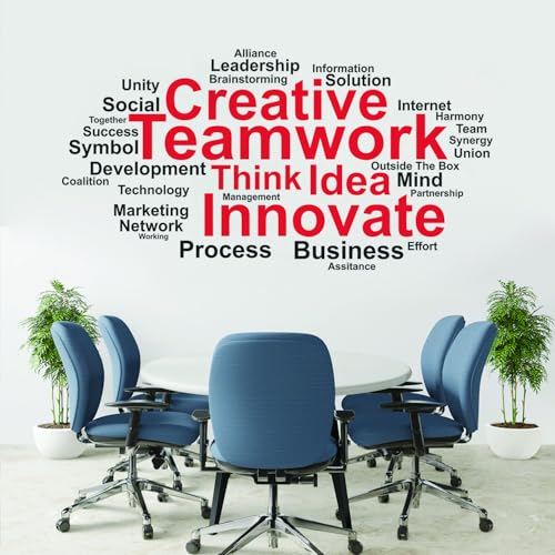 StickMe 'Team Work - Office - Teamwork - Team Spirit - Team Building Motivation - Inspiration Wall Sticker' (Multi Colour, Vinyl) - Image 2